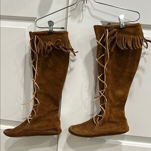 Handcrafted Bohemian Suede Leather Knee-High Boots